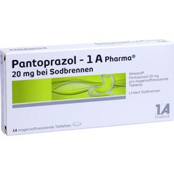 Packung Pantoprazol-Tabletten gegen Sodbrennen.