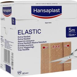 Eine weiße Packung Hansaplast Pflaster, 5 Meter lang und 6 Zentimeter breit.